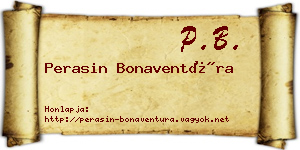 Perasin Bonaventúra névjegykártya